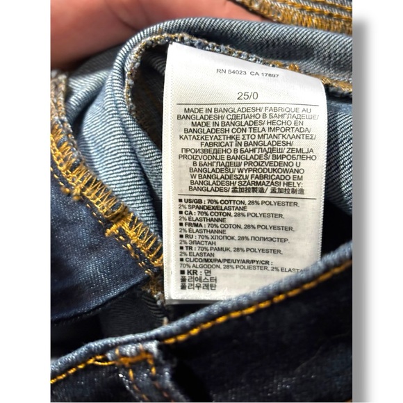 Banana Republic Dark Blue Low Waisted Straight Leg Skinny Jeans - Picture 10 of 12